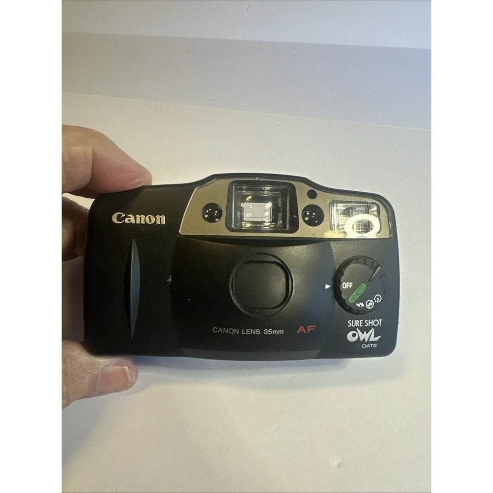 Canon Sure Shot Owl Point & Shoot 35mm Film Camera Parts Only As-Is